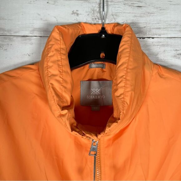 SOIA & KYO Neiman Marcus Raven Hooded Anorak Lined Rain Jacket L NEW $295 - Picture 6 of 12